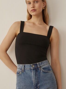 Reformation Canyon Knit Tank in Black
